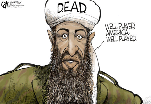osama bin laden cartoon. death of Osama bin Laden