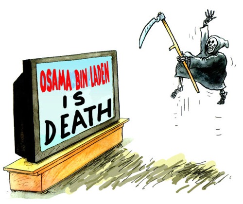 osama bin laden political cartoons. Political Cartoons About Death