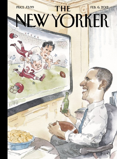 The New Yorker Cover Of President Obama Watching ‘Super Bowl ...